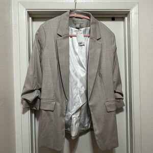 H&M Light Gray Textured Blazer